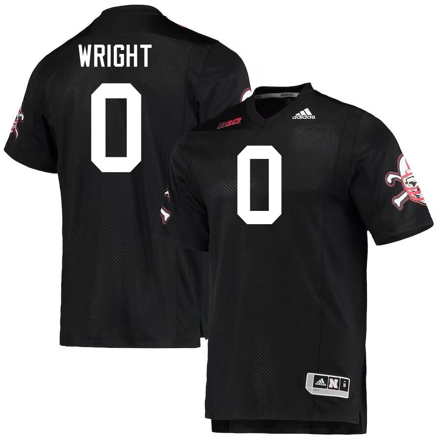 Nebraska Cornhuskers #0 Javin Wright College Football Jersey Stitched-Black Nebraska Cornhuskers #0 Javin Wright College Football Jersey Stitched-Black